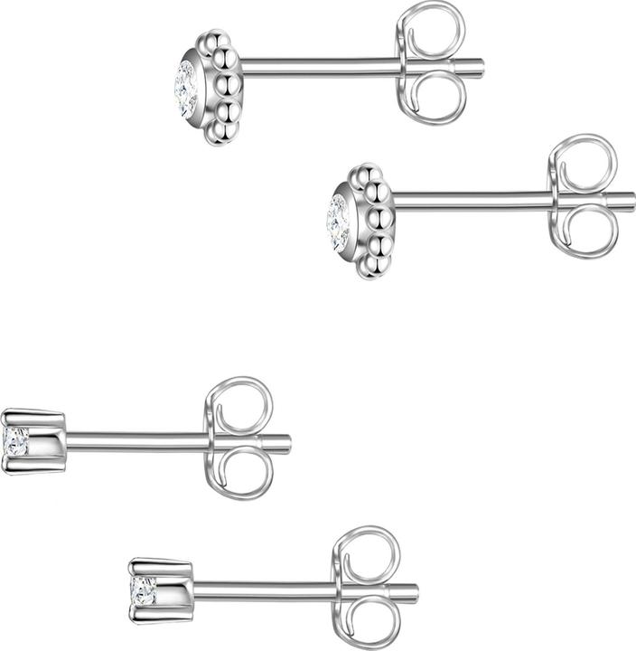 Image du produit Glanzstücke München Femme fleur argent sterling zirconium argent - 23812 (Argent Sterling)