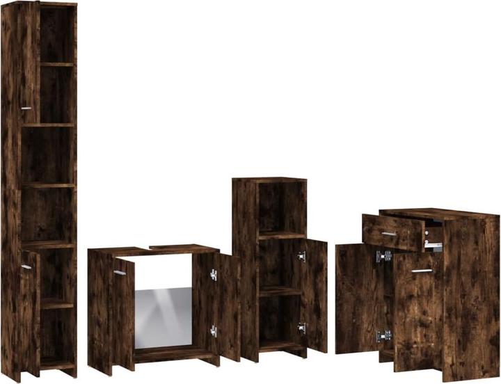 Immagine prodotto VidaXL Badmöbel Set Badezimmermöbel Badezimmerschrank 4 tlg. Räuchereiche
