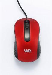 Actual product image WE Souris filaire compatible USB (Noir/Rouge)