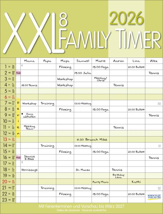 Image du produit XXLFamilyTimer82026 (Allemand)