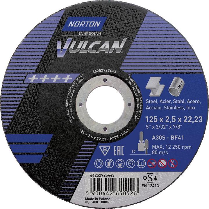 Produktbild Magni Norton-Schneiden Winkelschleifer Metall Edelstahl Durchmesser 125 2,5 x 22,23