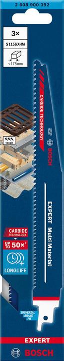 Immagine prodotto Bosch Professional Zubehör Lama per sega alternativa EXPERT 'Multi Material' S 1156 XHM, 3 pezzi