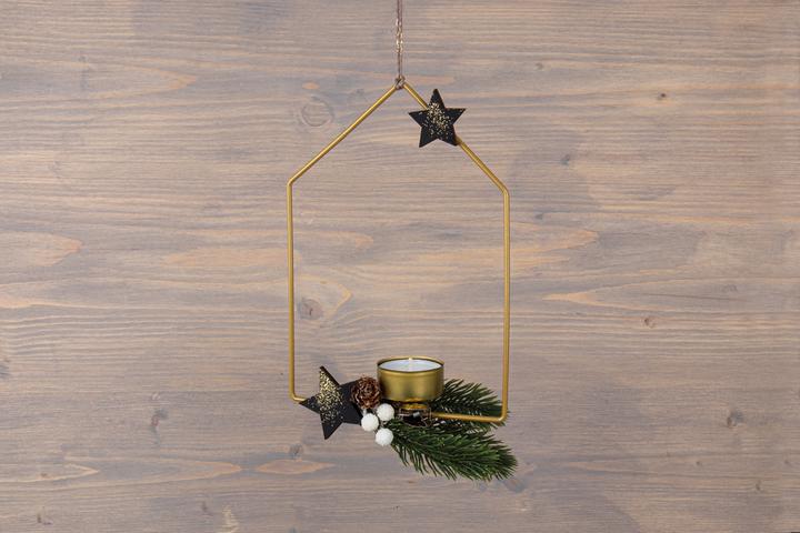 Produktbild Rayher Metallring "Haus", 3er-Set, Goldfarben (18 x 27.5 cm, 15.5 x 23 cm, 13.5 x 19 cm)