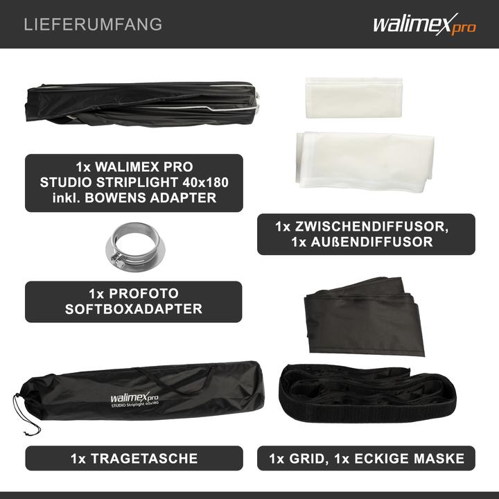 Image du produit Walimex pro Studio Striplight 40x180 Profoto (Boîte à lumière)