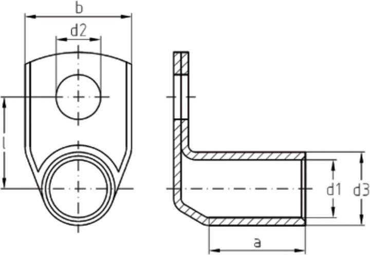 Produktbild Kalitec 10 Stück KA03-L4 Handelsübliche Rohrkabelschuhe gewinkelt 1,0mm²-1,5mm² M4 I ohne Sichtloch