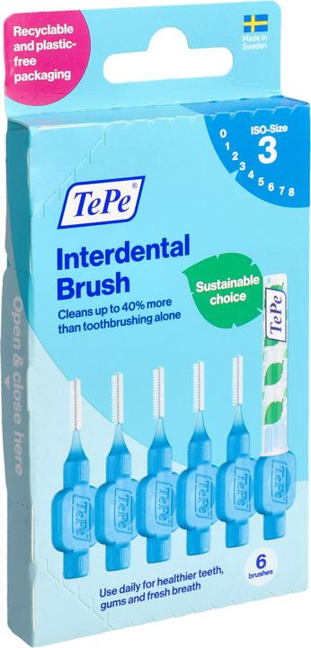 TePe Interdental Brush Blue 0.6 - Effective Oral Care (6 x, 0.60 mm)