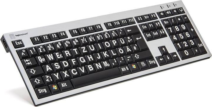 Actual product image Logickeyboard XLPrint (DE, Cable)