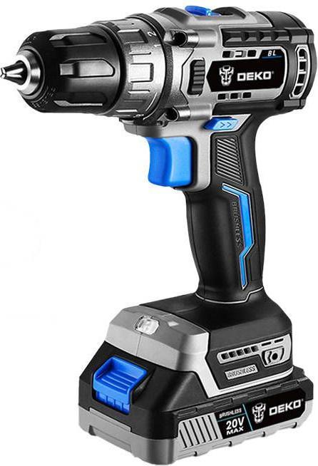 Image du produit Deko Tools Perceuse sans fil DKBL20DU3-HS2 20V (Fonctionnement sur batterie)