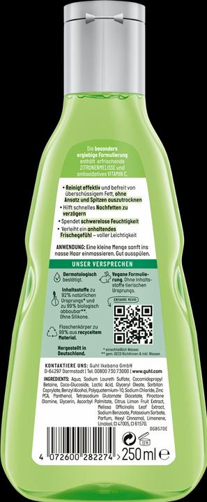Actual product image Guhl Frische & Leichtigkeit (250 ml, Liquid shampoo)