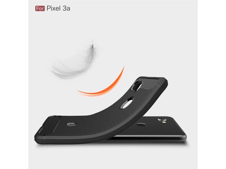Produktbild Screenguard Google Pixel 3a Hülle Carbon Brushed Soft TPU (Google Pixel 3a)