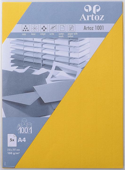 Actual product image Artoz 1001 A4 100g sun yellow (100 g/m², 5 x, A4)