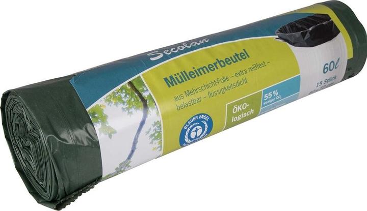 Secolan Bin liners 60.0 l green 30.0 µm, 15 pcs. (15 x, 60 l)