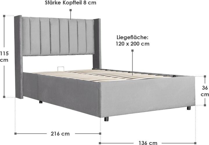 Produktbild Juskys Savona (120 x 200 cm)