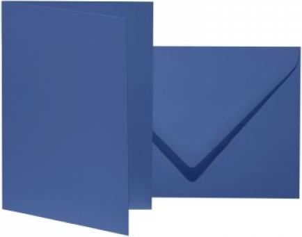 Productafbeelding Artoz 10 vouwkaarten met enveloppen Mozaïek DIN B6 marine (10 x, B6)