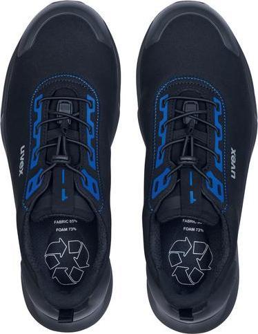 Actual product image Uvex Sports uvex 1 x-craft low shoes S2 68140 black, blue width 14 size 44 (S2, 44)