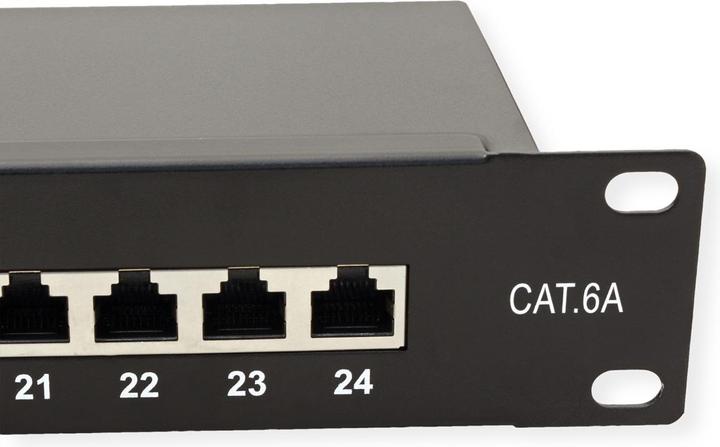 Produktbild Value 19"-Patchpanel Kat6A/Kl.EA 24 Ports geschirmt schwarz