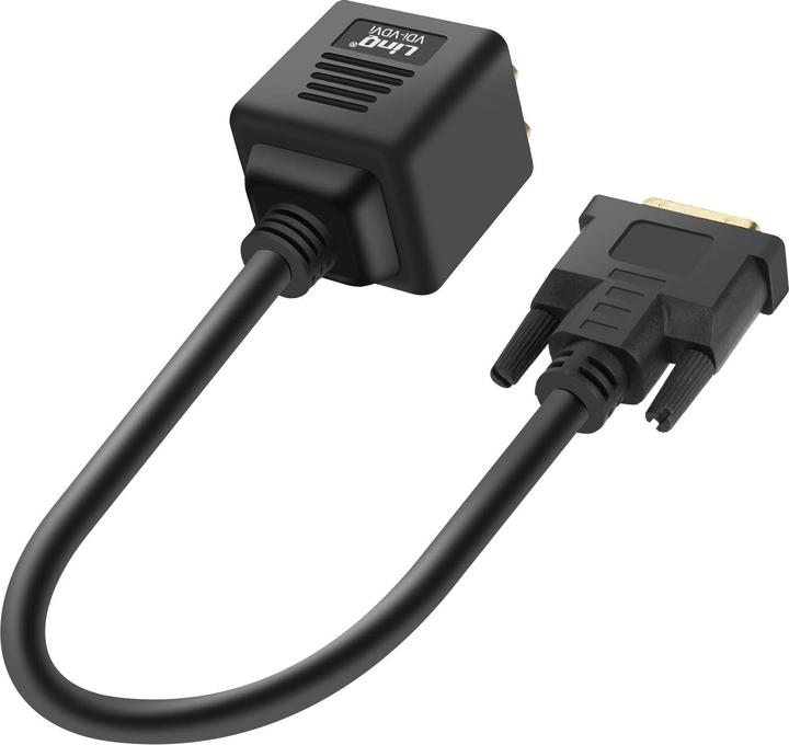 Produktbild LinQ Videoadapter DVII Stecker auf VGA Buchse und DVII Buchse (HDMI, VGA, 33 cm)