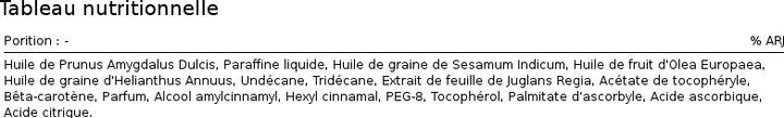 Nährwerte und Zutaten Olival Huile Super Carotte (Selbstbräunungsöl, 100 ml)
