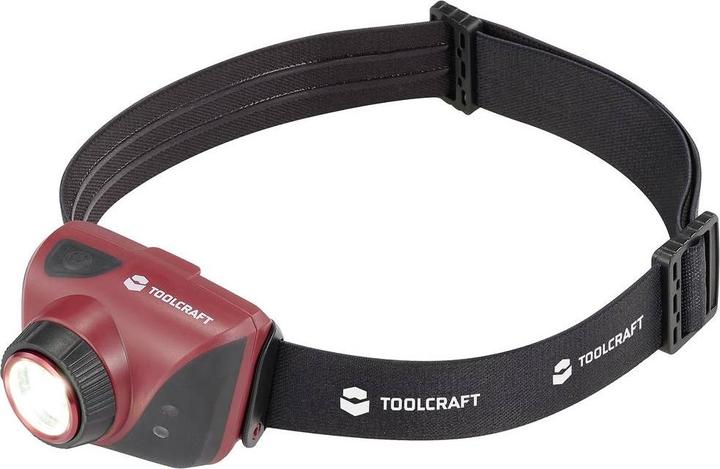 Toolcraft Lampe frontale à LED réglable, taille du point réglable, avec mode stroboscopique (580 lm)