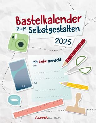 Produktbild Alpha Edition Do-it Yourself weiss 2025 - Wandkalender - Bastelkalender - DIY-Kalender - 24x31 (24 x 31 cm, Kein Einband, Deutsch)
