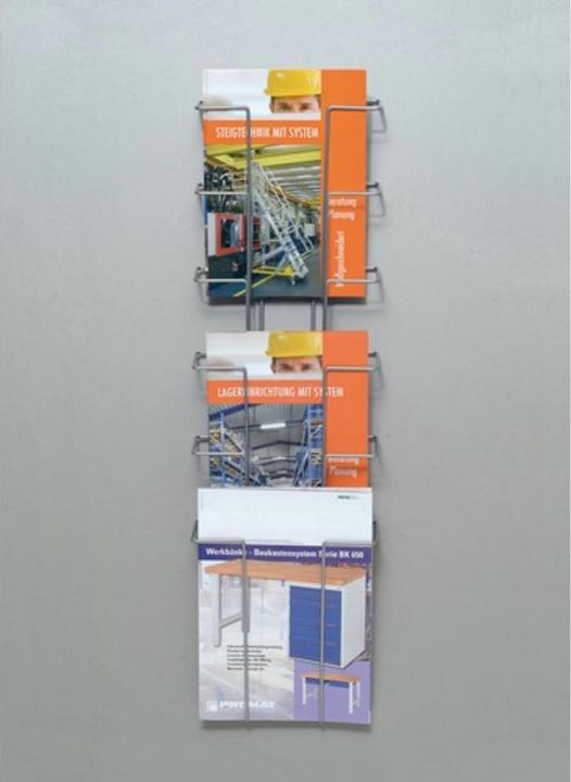 Twinco Brochure holder H774xW235xD75mm Number of compartments 6 wire (A4)