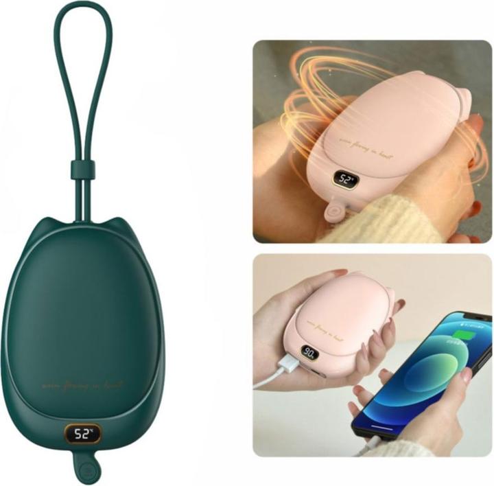 Image du produit Deltalabs Chargeur USB Powerbank + chauffe-mains - Vert foncé