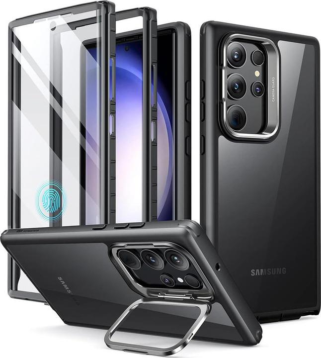 Image du produit ESR - Shock Armor Kickstand + Screen Protector - Samsung Galaxy S23 Ultra - Clear Black (Samsung Galaxy S23 Ultra)