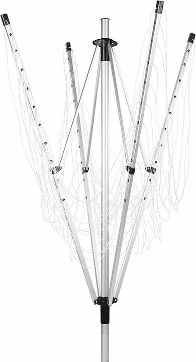 Produktbild Royal Gardineer 4-Arm-Wäschespinne aus Aluminium mit Bodenanker (60 m)