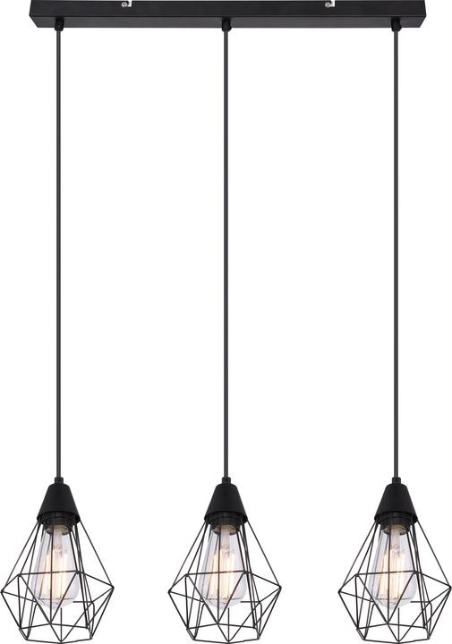 Produktbild Globo Hängelampe ISABELLA, Metall schwarz, 15351-3H (E27)