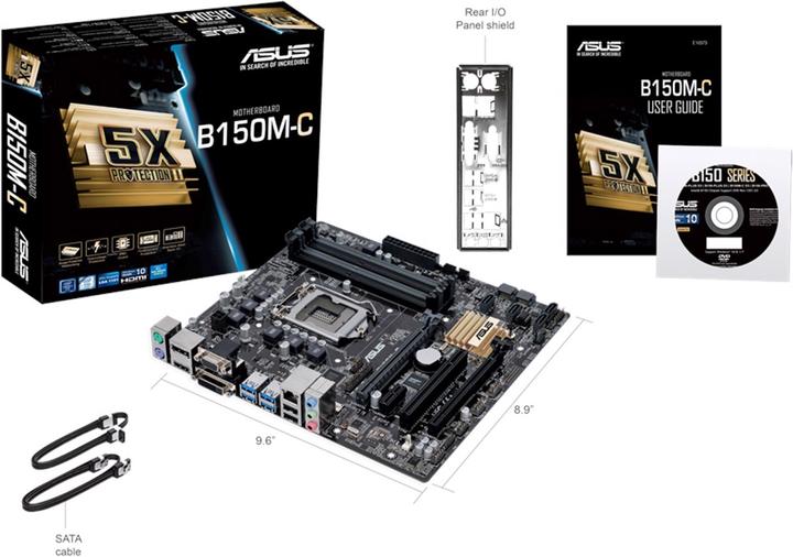 Actual product image ASUS B150m-C (LGA 1151, Intel B150, mATX)