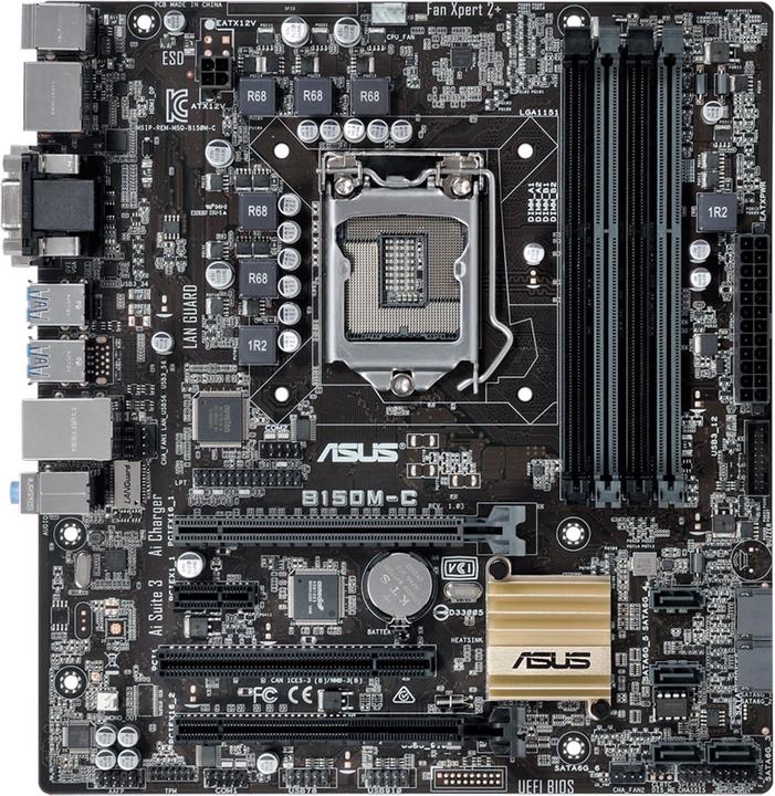 Actual product image ASUS B150m-C (LGA 1151, Intel B150, mATX)
