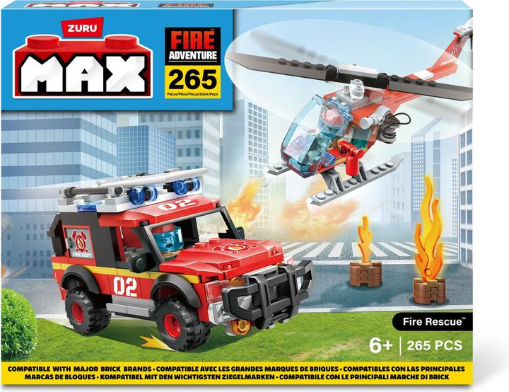 Actual product image Zuru Max City 265-part fire engine