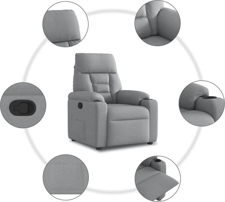Produktbild VidaXL Relaxsessel Hellgrau Stoff