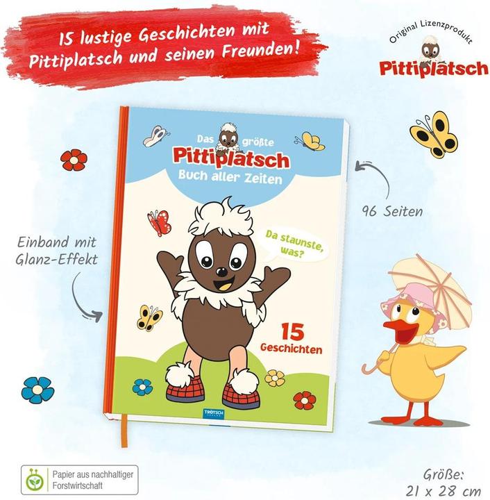 Produktbild Unser Sandmännchen Kinderbuch Das grösste Pittiplatsch Buch aller Zeiten (Deutsch, Trötsch Verlag, 2022)