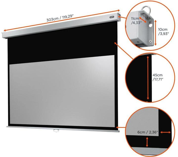 Actual product image Celexon Rollo Professional Plus, 16:10, 280 x 175 cm (129.92", 16:10)