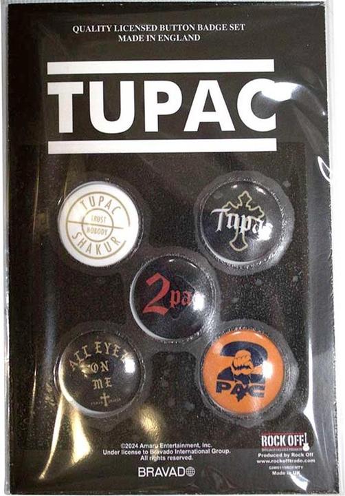 Actual product image Tupac Shakur All Eyez On Me Badge (Pack of 5)