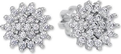 Brilio Silver - Charming silver earrings with crystals 436 001 00570 04