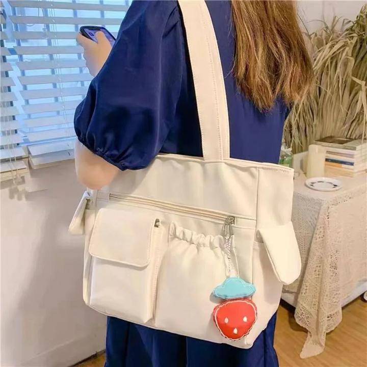 Only-Bags.Store Tasche Messenger Bag Preppy Student Book Bag Nylon Umhängetasche Commuter Handtasche