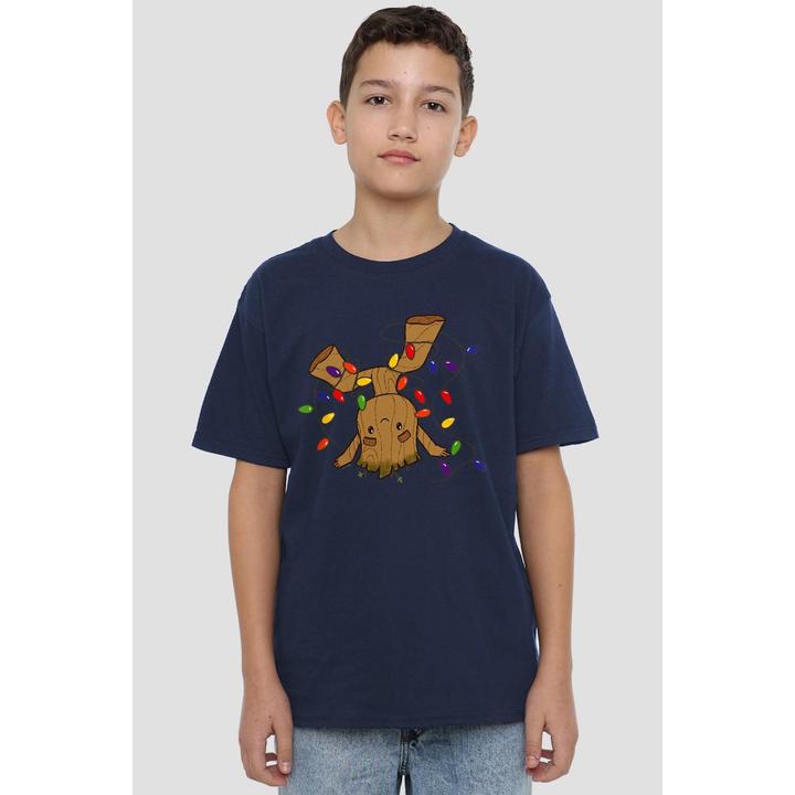 Image du produit Guardians of the Galaxy - T-shirt motif Groot style Lumières de Noël - Enfant (128)