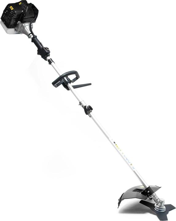 Produktbild Wiltec 5in1 Benzin Multitool 1,76PS Rasentrimmer Heckenschere Hochentaster Sense Garten (Metallschneideblatt)