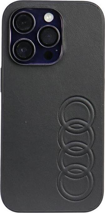 Audi Étui rigide en cuir synthétique pour iPhone 14 Pro 6.1" czarny/black AU-TPUPCIP14P-TT/D1-BK (Apple iPhone 14 Pro)