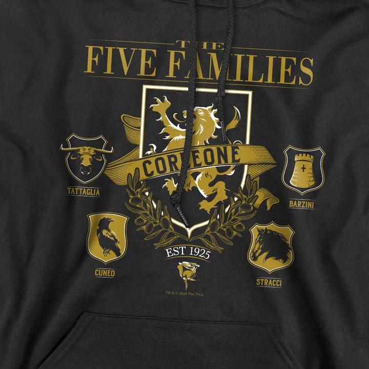Immagine prodotto The Godfather Five Families Felpa con Cappuccio Loghi Uomo (XL)