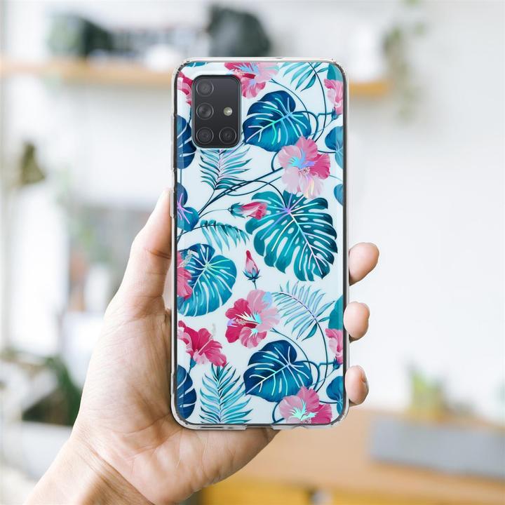 Actual product image Cadorabo IMD TPU Colorful Flowers & Leaves Cover (Samsung Galaxy A71)