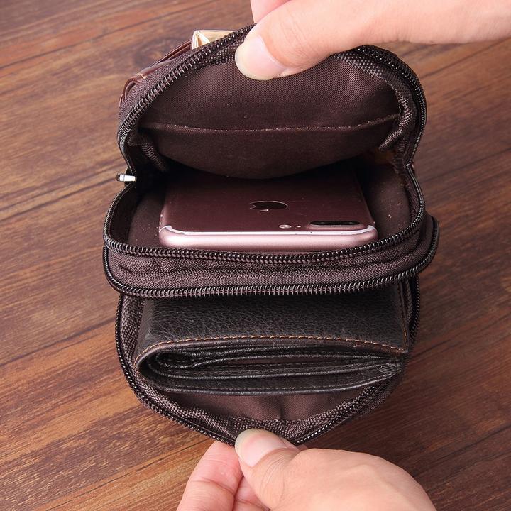 Immagine prodotto Cover-Discount Universale - Borsa da cintura con doppia cerniera marrone
