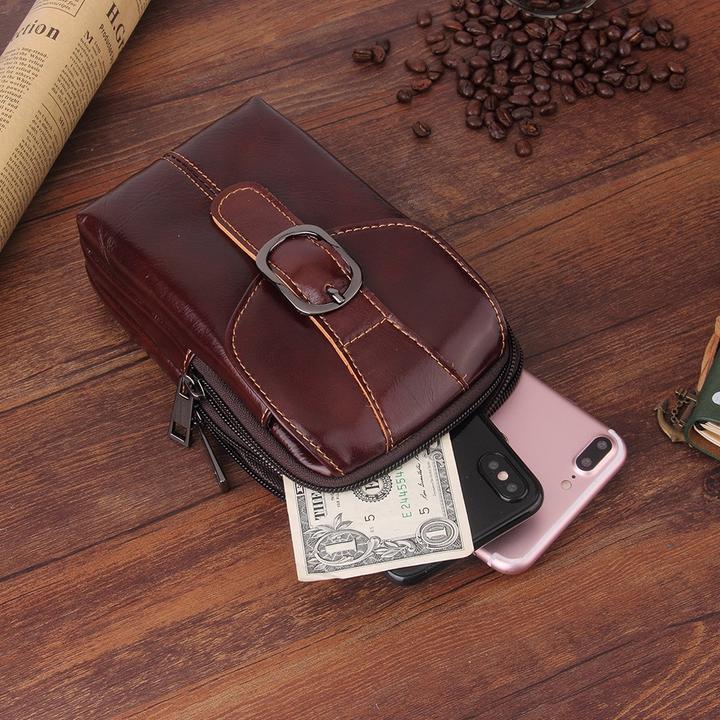 Immagine prodotto Cover-Discount Universale - Borsa da cintura con doppia cerniera marrone