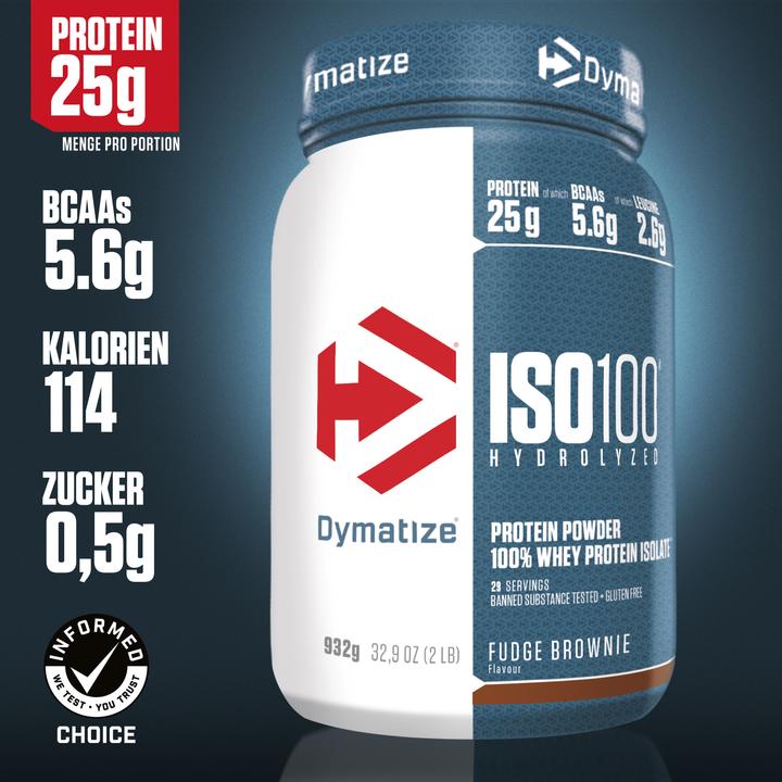 Produktbild Dymatize ISO 100 Hydrolyzed (Fudge Brownie, 1 Stk., 932 g)