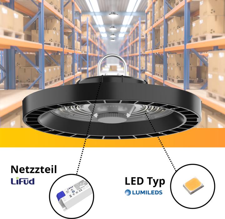 Image du produit Enova ELED 500110 - LED-HighBay UFO, 100 W, 14000 lm, 4000 K (14000 lm)