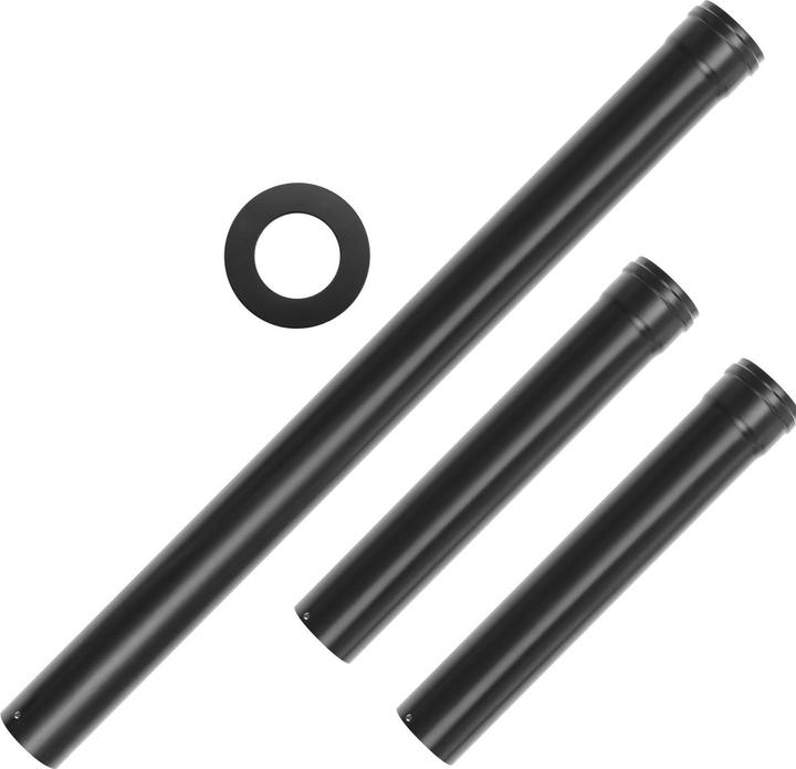 Produktbild MSW Pellet Ofenrohr Set Pelletofenrohr 80 mm Komplettset Karbonstahl Schwarz