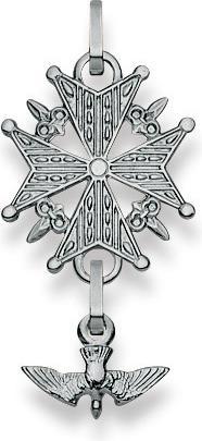 Muau Hugenottenkreuz (750/18K Weissgold)