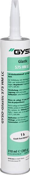 Image du produit Gyso Glastic 575 HM LC - Colle à vitres premium à base de PU 310ml (Noir) (310 ml)